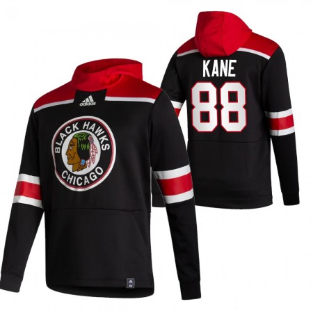 Herren Eishockey Chicago Blackhawks Patrick Kane 88 2020-21 Reverse Retro Pullover Hooded Sweatshirt